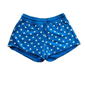 Comfortable Blue with White Stars Drawstring Shorts
